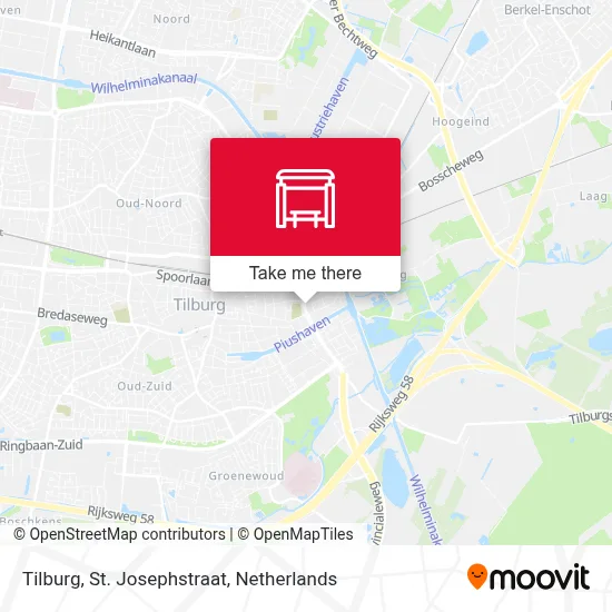Tilburg, St. Josephstraat map