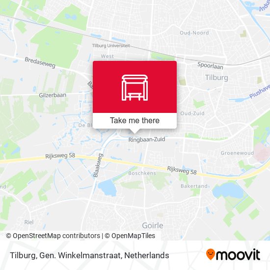Tilburg, Gen. Winkelmanstraat map