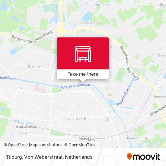 Tilburg, Von Weberstraat map