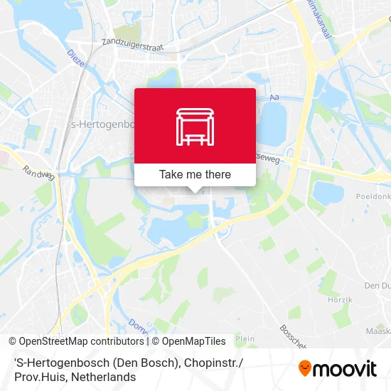 'S-Hertogenbosch (Den Bosch), Chopinstr./ Prov.Huis map