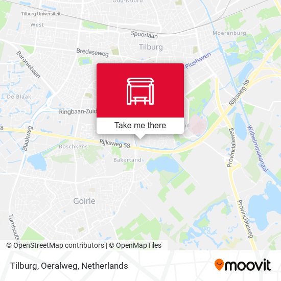 Tilburg, Oeralweg map