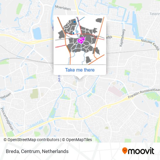 Breda, Centrum map
