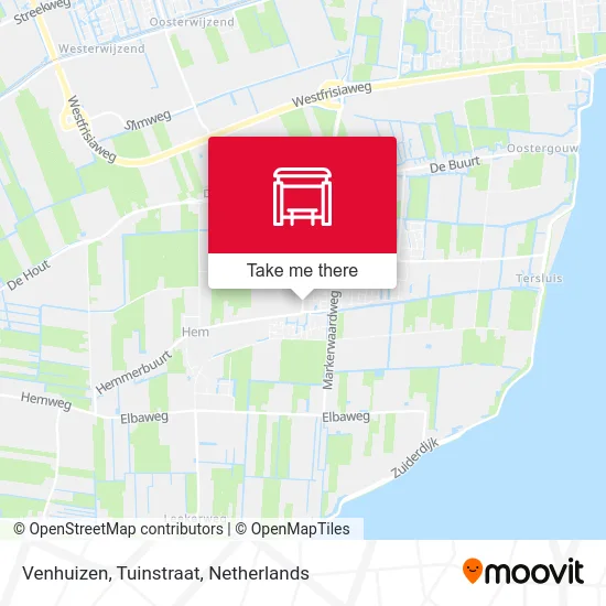 Venhuizen, Tuinstraat Karte