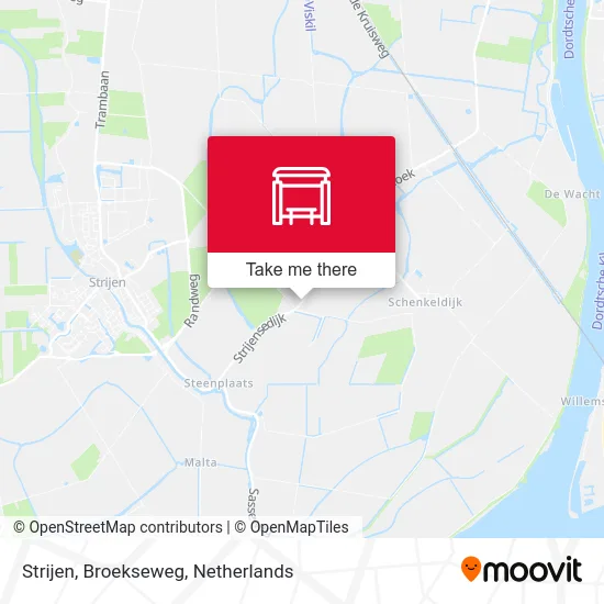 Strijen, Broekseweg map