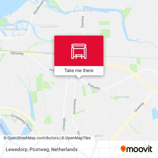 Lewedorp, Postweg map