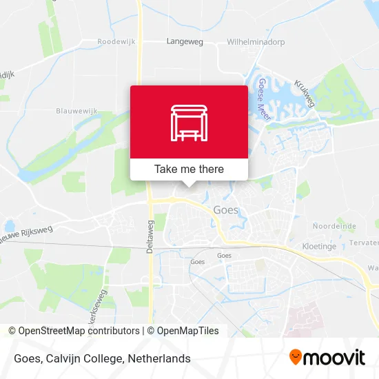 Goes, Calvijn College map