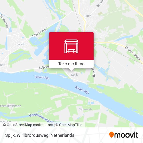 Spijk, Willibrordusweg map