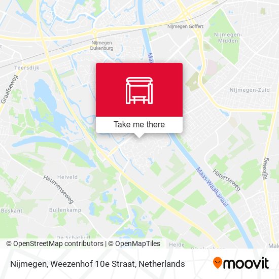 Nijmegen, Weezenhof 10e Straat map