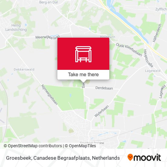 Groesbeek, Canadese Begraafplaats map