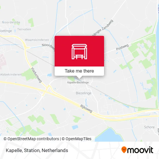 Kapelle, Station map