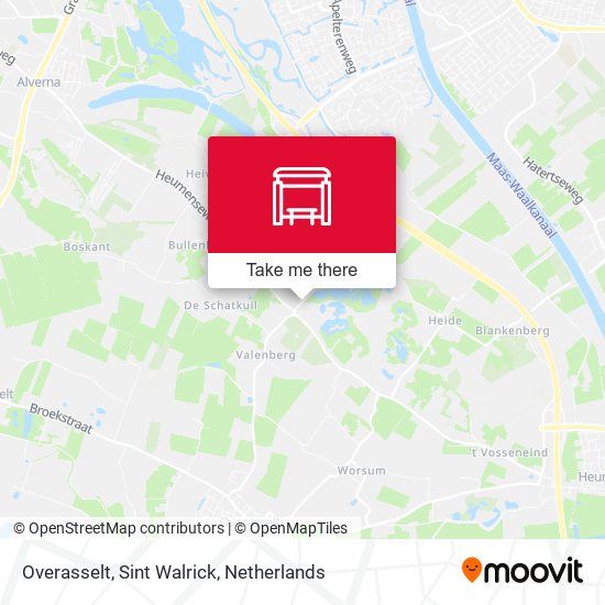 Overasselt, Sint Walrick map
