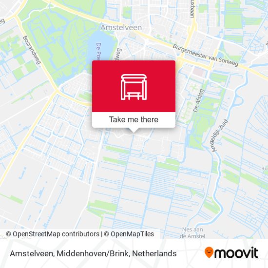 Amstelveen, Middenhoven/Brink map