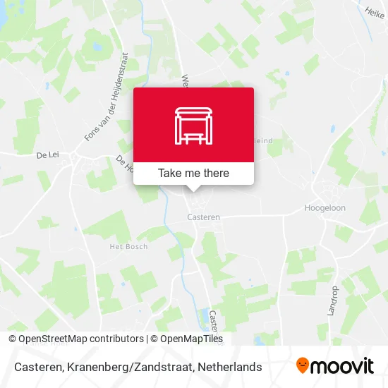 Casteren, Kranenberg / Zandstraat map