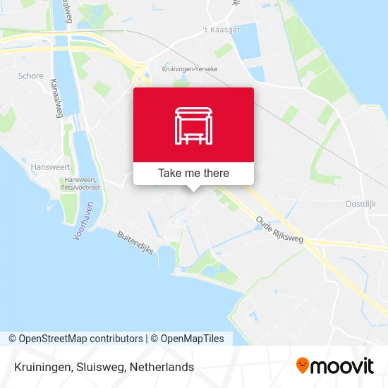 Kruiningen, Sluisweg map