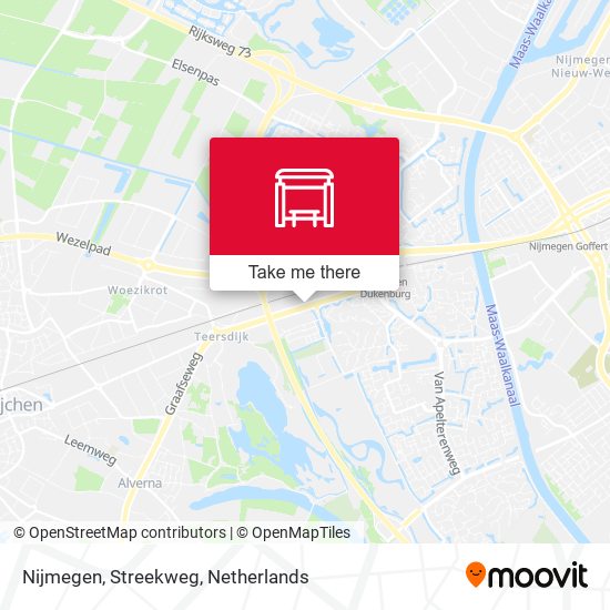 Nijmegen, Streekweg map