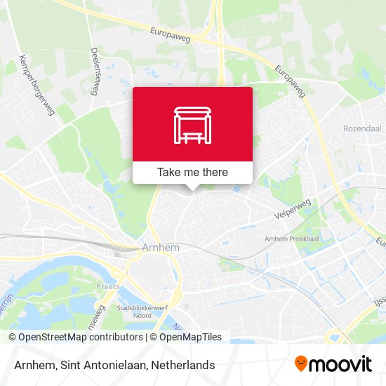 Arnhem, Sint Antonielaan map