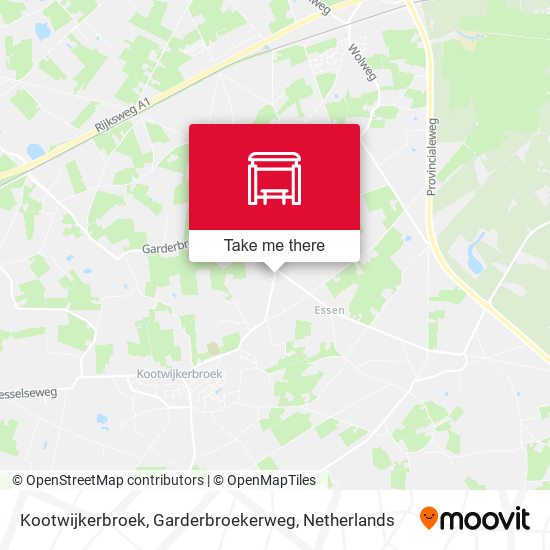Kootwijkerbroek, Garderbroekerweg map