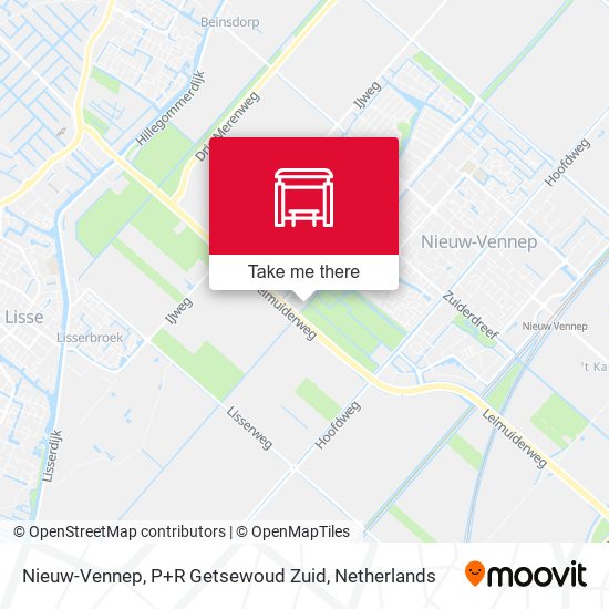 Nieuw-Vennep, P+R Getsewoud Zuid map