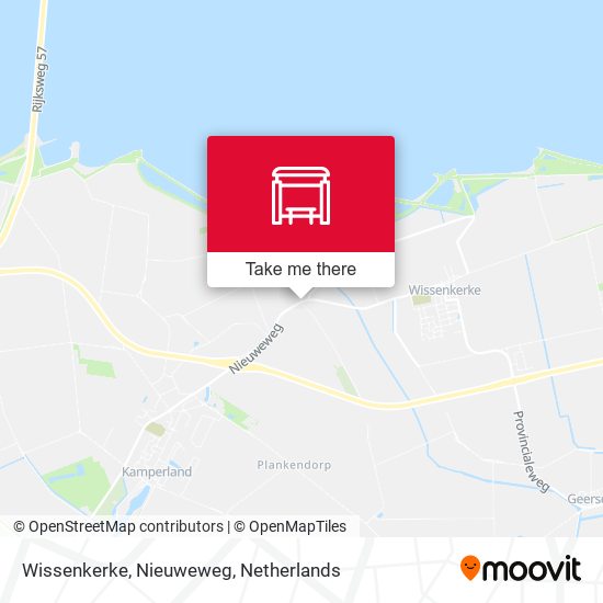 Wissenkerke, Nieuweweg map