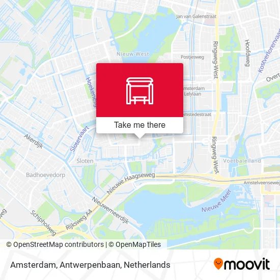 Amsterdam, Antwerpenbaan map