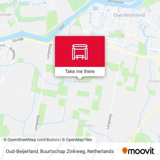 Oud-Beijerland, Buurtschap Zinkweg map