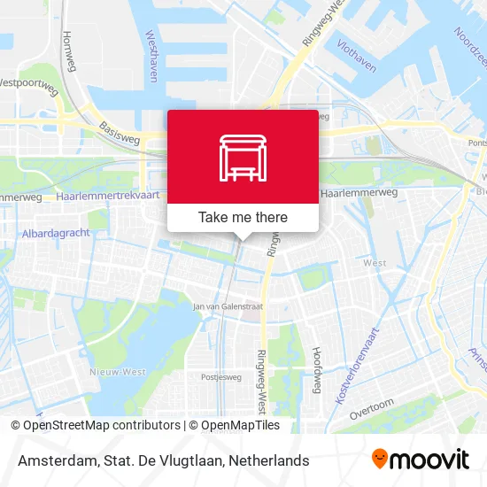 Amsterdam, Stat. De Vlugtlaan map