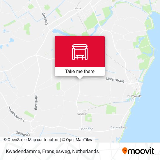 Kwadendamme, Fransjesweg map