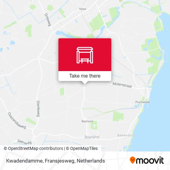 Kwadendamme, Fransjesweg map