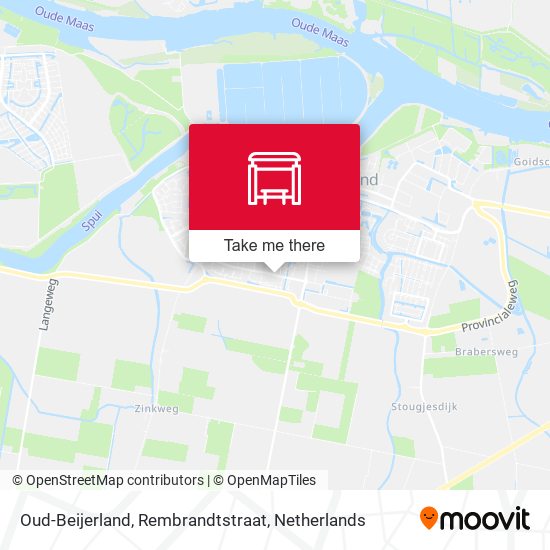 Oud-Beijerland, Rembrandtstraat Karte