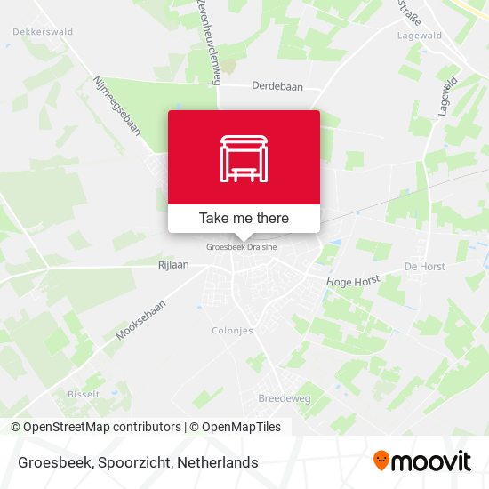 Groesbeek, Spoorzicht map