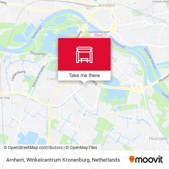 Arnhem, Winkelcentrum Kronenburg Karte