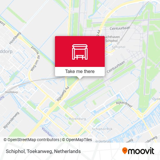 Schiphol, Toekanweg map
