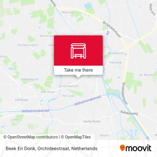 Beek En Donk, Orchideestraat map