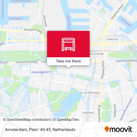 Amsterdam, Plein '40-45 map