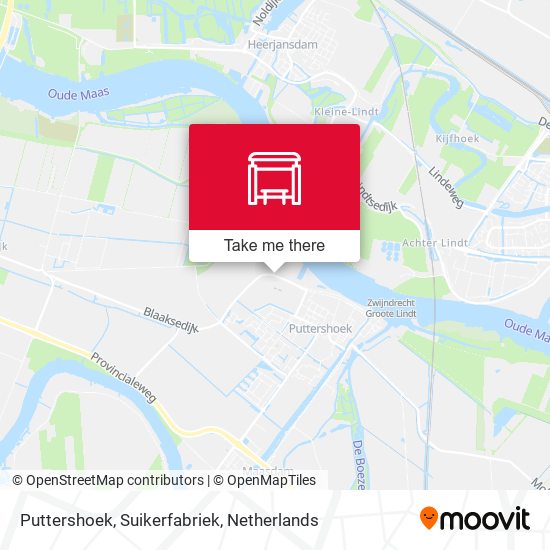 Puttershoek, Suikerfabriek map