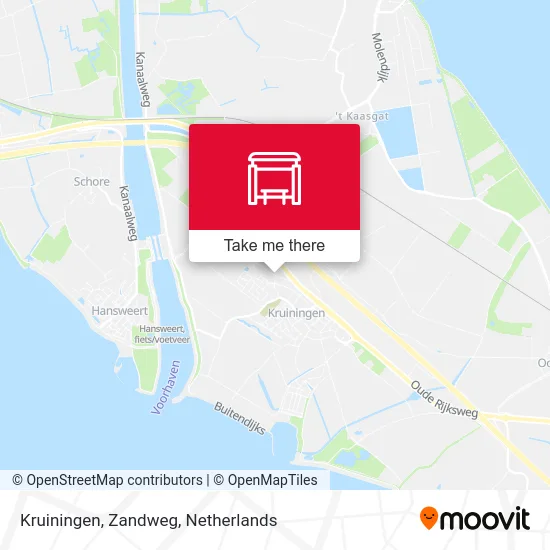 Kruiningen, Zandweg Karte