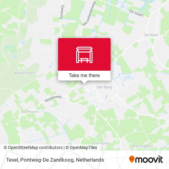 Texel, Pontweg-De Zandkoog map