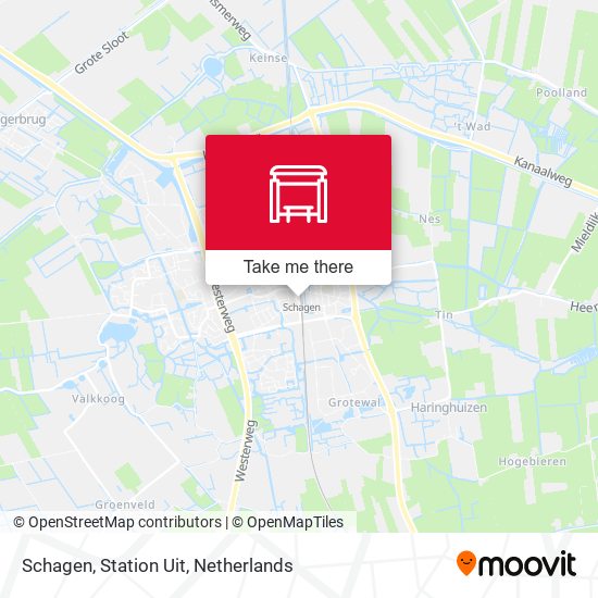 Schagen, Station Uit map