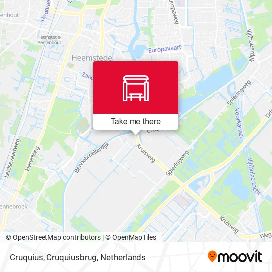 Cruquius, Cruquiusbrug map