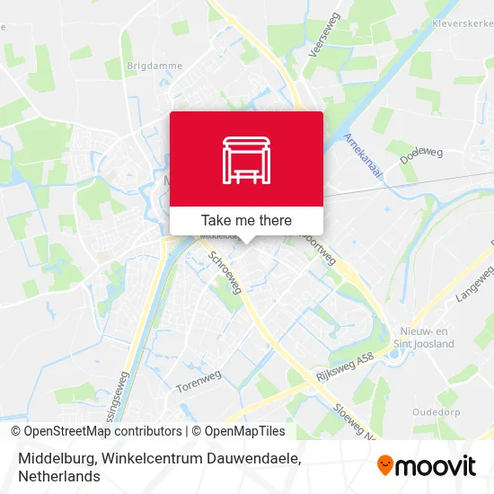Middelburg, Winkelcentrum Dauwendaele map