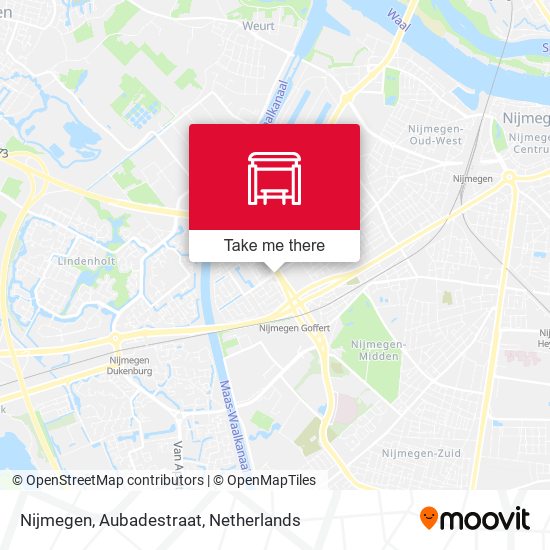 Nijmegen, Aubadestraat Karte