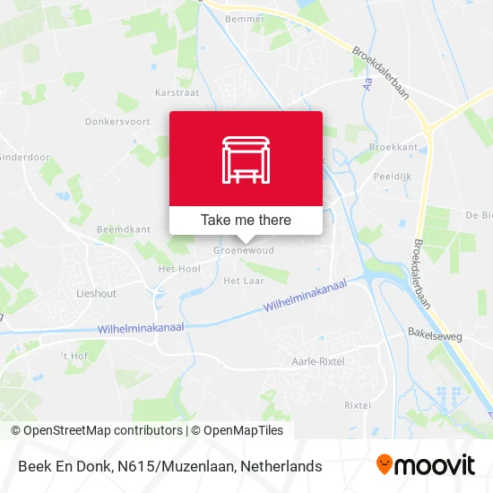 Beek En Donk, N615/Muzenlaan map
