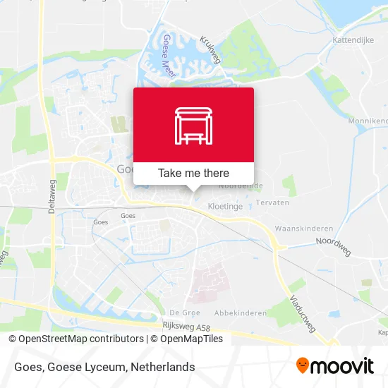 Goes, Goese Lyceum map