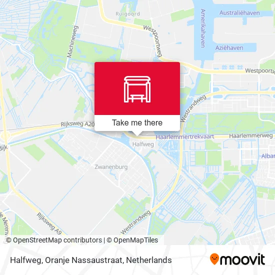 Halfweg, Oranje Nassaustraat map