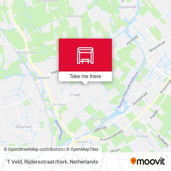 'T Veld, Rijdersstraat/Kerk Karte