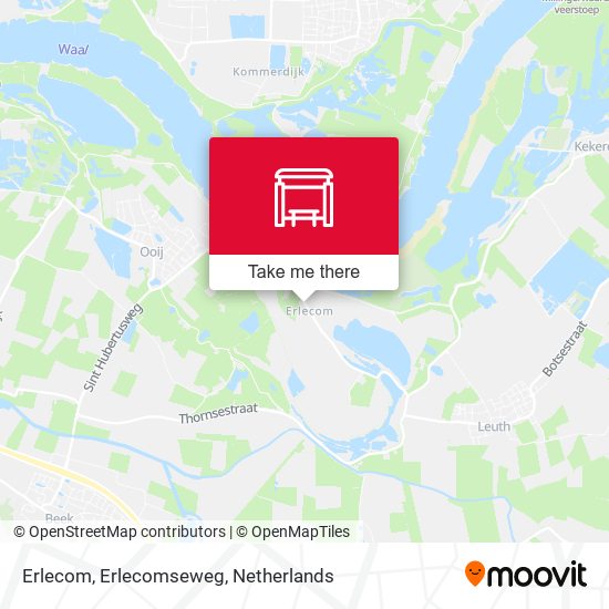 Erlecom, Erlecomseweg map