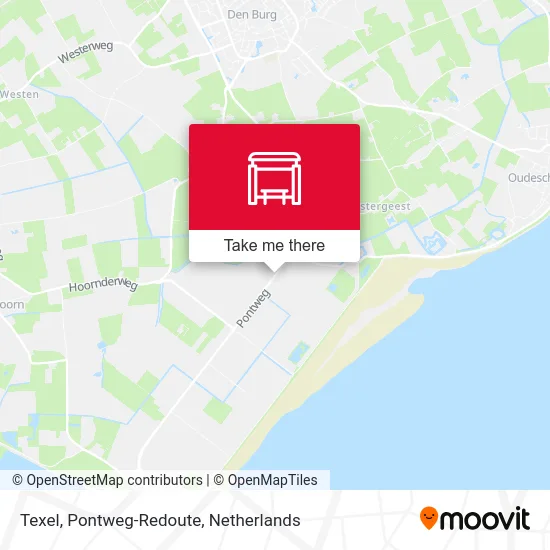 Texel, Pontweg-Redoute map