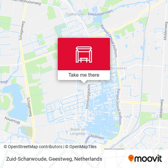 Zuid-Scharwoude, Geestweg Karte