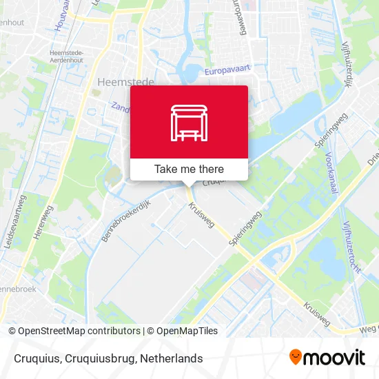 Cruquius, Cruquiusbrug map