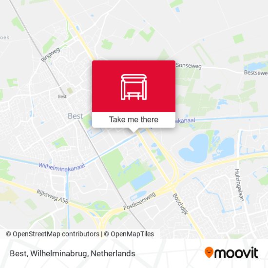 Best, Wilhelminabrug map